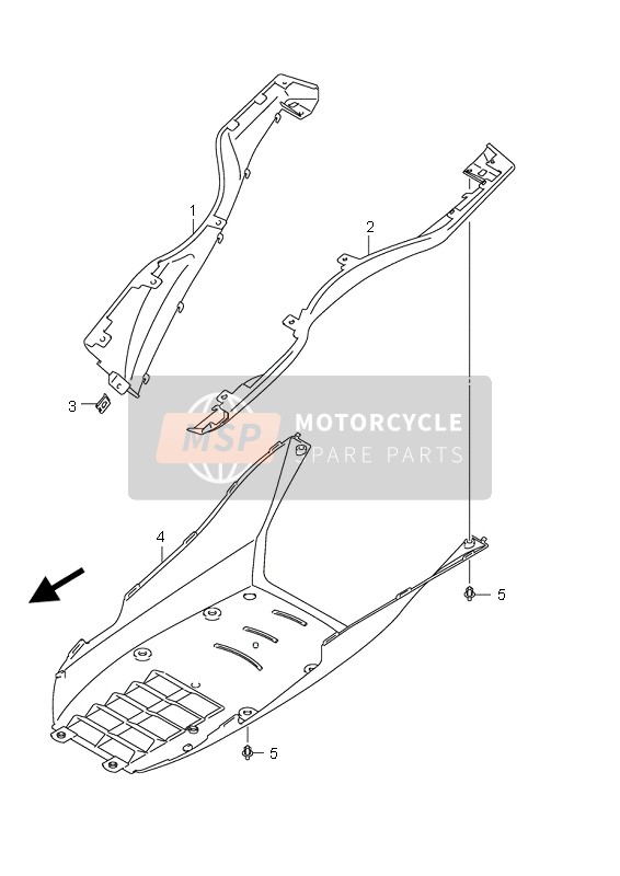 Suzuki UH125 BURGMAN 2008 Escudo de pierna lateral para un 2008 Suzuki UH125 BURGMAN